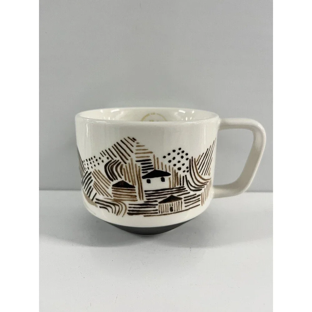 Starbucks Coffee Mug Artisan 2014 Series 03/08 Brown House Land Ceramic Canadian - Picture 1 of 13